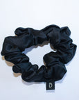 Copy of Noir Black Pure Silk Scrunchies (Set of three)