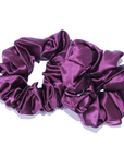 Berry Burgundy Large Pure Silk Scrunchies (Set of two)