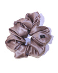 Mocha Gold Large Pure Silk Scrunchies (Set of two)