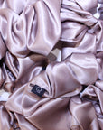 Mocha Gold Large Pure Silk Scrunchies (Set of two)