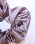 Mocha Gold Large Pure Silk Scrunchies (Set of two)