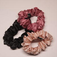 Pure Silk Scrunchies Blush Collection (Set of three)
