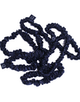 Noir Black Skinny Pure Silk Scrunchies Collection (Set of Six)