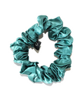Mermaid Blue Pure Silk Scrunchies
