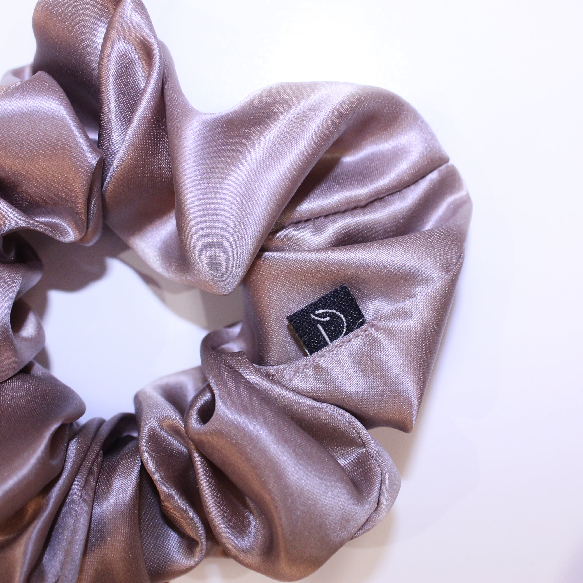 Mocha Gold Large Pure Silk Scrunchies (Set of two)