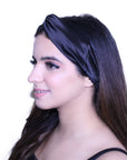 Noir Black Silk Hairband