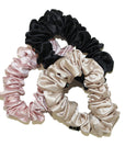 Pure Silk Scrunchies Glitterati Collection (Set of three)